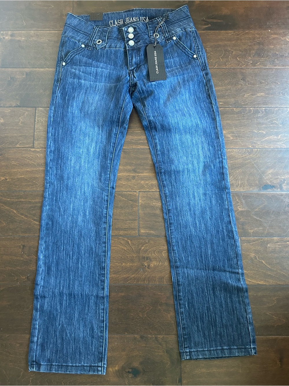 Clash Jeans USA Womens Blue Denim Straight New Sz 9 Gscase